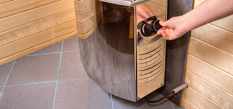 Floor-mounted sauna heater Installation in Whitchurch-Stouffville, Ontario